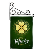 Gold Shamrock - St Patrick Spring Vertical Impressions Decorative Flags HG102061 Made In USA