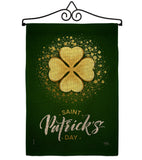 Gold Shamrock - St Patrick Spring Vertical Impressions Decorative Flags HG102061 Made In USA