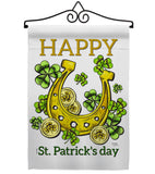 Lucky Shamrocks - St Patrick Spring Vertical Impressions Decorative Flags HG102062 Made In USA