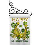 Lucky Shamrocks - St Patrick Spring Vertical Impressions Decorative Flags HG102062 Made In USA