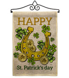 Lucky Shamrocks - St Patrick Spring Vertical Impressions Decorative Flags HG102062 Made In USA