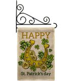 Lucky Shamrocks - St Patrick Spring Vertical Impressions Decorative Flags HG102062 Made In USA