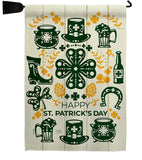 Irish For A Day - St Patrick Spring Vertical Impressions Decorative Flags HG120018 Made In USA