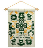 Irish For A Day - St Patrick Spring Vertical Impressions Decorative Flags HG120018 Made In USA