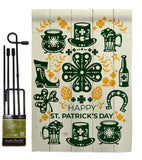 Irish For A Day - St Patrick Spring Vertical Impressions Decorative Flags HG120018 Made In USA