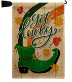 Get Lucky Boot - St Patrick Spring Vertical Impressions Decorative Flags HG120035 Made In USA