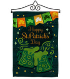 St. Pat Cheers - St Patrick Spring Vertical Impressions Decorative Flags HG120039 Made In USA