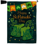 St. Pat Cheers - St Patrick Spring Vertical Impressions Decorative Flags HG120039 Made In USA