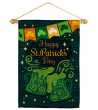 St. Pat Cheers - St Patrick Spring Vertical Impressions Decorative Flags HG120039 Made In USA