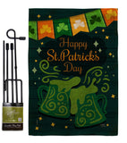 St. Pat Cheers - St Patrick Spring Vertical Impressions Decorative Flags HG120039 Made In USA