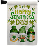 St Patty Trop Gnome - St Patrick Spring Vertical Impressions Decorative Flags HG120051 Made In USA