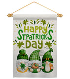 St Patty Trop Gnome - St Patrick Spring Vertical Impressions Decorative Flags HG120051 Made In USA