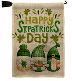 St Patty Trop Gnome - St Patrick Spring Vertical Impressions Decorative Flags HG120051 Made In USA