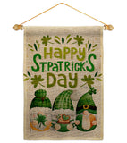 St Patty Trop Gnome - St Patrick Spring Vertical Impressions Decorative Flags HG120051 Made In USA