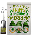 St Patty Trop Gnome - St Patrick Spring Vertical Impressions Decorative Flags HG120051 Made In USA