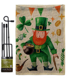 Leprechaun Gold - St Patrick Spring Vertical Impressions Decorative Flags HG120094 Made In USA