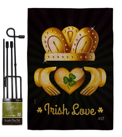 IrishKisses Gartenflagge St. Patrick's Day – Doppelseitig, 30,5 X 45,7 Cm, Wetterfestes Polyester