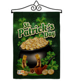 Lucky Gold Pot - St Patrick Spring Vertical Impressions Decorative Flags HG137149 Made In USA