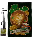 Let's Get Irish - St Patrick Spring Vertical Impressions Decorative Flags HG137150 Made In USA