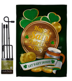 Let's Get Irish - St Patrick Spring Vertical Impressions Decorative Flags HG137150 Made In USA