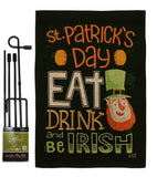 Be Irish - St Patrick Spring Vertical Impressions Decorative Flags HG137315 Made In USA