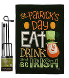 Be Irish - St Patrick Spring Vertical Impressions Decorative Flags HG137315 Made In USA