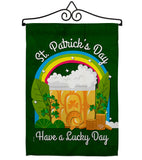 St. Pat Lucky Day - St Patrick Spring Vertical Impressions Decorative Flags HG190043 Made In USA