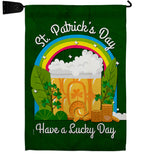 St. Pat Lucky Day - St Patrick Spring Vertical Impressions Decorative Flags HG190043 Made In USA