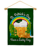 St. Pat Lucky Day - St Patrick Spring Vertical Impressions Decorative Flags HG190043 Made In USA