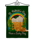 St. Pat Lucky Day - St Patrick Spring Vertical Impressions Decorative Flags HG190043 Made In USA