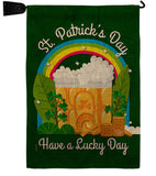 St. Pat Lucky Day - St Patrick Spring Vertical Impressions Decorative Flags HG190043 Made In USA