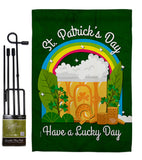 St. Pat Lucky Day - St Patrick Spring Vertical Impressions Decorative Flags HG190043 Made In USA