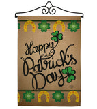 Happy Saint Patrick's Day - St Patrick Spring Vertical Impressions Decorative Flags HG191090 Made In USA