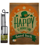 Good Luck St. Patrick's Day - St Patrick Spring Vertical Impressions Decorative Flags HG191098 Made In USA