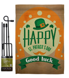 Good Luck St. Patrick's Day - St Patrick Spring Vertical Impressions Decorative Flags HG191098 Made In USA