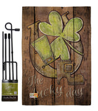 St. Pat's The Lucky Day - St Patrick Spring Vertical Impressions Decorative Flags HG192017 Made In USA