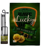 Have A Lucky Day - St Patrick Spring Vertical Impressions Decorative Flags HG192157 Made In USA