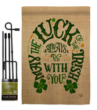 Luck Always With You - St Patrick Spring Vertical Impressions Decorative Flags HG192301 Made In USA