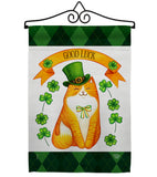 Patty Kitty - St Patrick Spring Vertical Impressions Decorative Flags HG192303 Made In USA