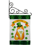 Patty Kitty - St Patrick Spring Vertical Impressions Decorative Flags HG192303 Made In USA