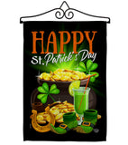 Happy Saint Patrick Day - St Patrick Spring Vertical Impressions Decorative Flags HG192433 Made In USA