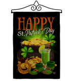 Happy Saint Patrick Day - St Patrick Spring Vertical Impressions Decorative Flags HG192433 Made In USA