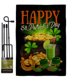 Happy Saint Patrick Day - St Patrick Spring Vertical Impressions Decorative Flags HG192433 Made In USA