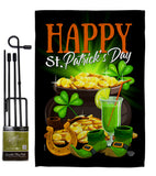 Happy Saint Patrick Day - St Patrick Spring Vertical Impressions Decorative Flags HG192433 Made In USA