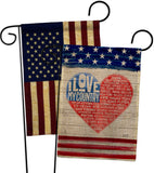 Love My Country - Patriotic Americana Vertical Impressions Decorative Flags HG130378 Made In USA