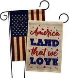 Land We Love - Patriotic Americana Vertical Impressions Decorative Flags HG190150 Made In USA