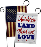 Land We Love - Patriotic Americana Vertical Impressions Decorative Flags HG190150 Made In USA