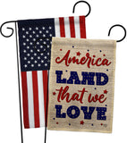 Land We Love - Patriotic Americana Vertical Impressions Decorative Flags HG190150 Made In USA