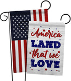 Land We Love - Patriotic Americana Vertical Impressions Decorative Flags HG190150 Made In USA