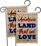 Land We Love - Patriotic Americana Vertical Impressions Decorative Flags HG190150 Made In USA